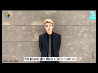 [cut] sehun's message to chenbaekxi @ vapp