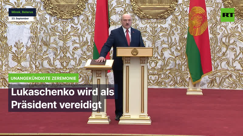 Lukaschenko als prasident von weirussland vereidigt dies ist der tag unseres gemeinsamen sieges