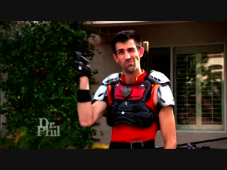 35 year old wears superhero costumes, goes on nighttime vigilante missions