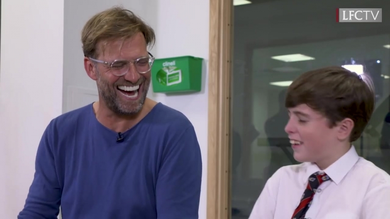 Klopp meets a young everton fan at alder hey porn's hospital