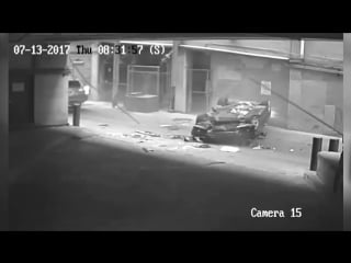 Near miss car tumbles seven stories from austin, texas parking garage; narrowly missing suv (1)