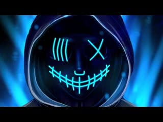 Cyberpunk blue neon mask 4k {audio responsive}