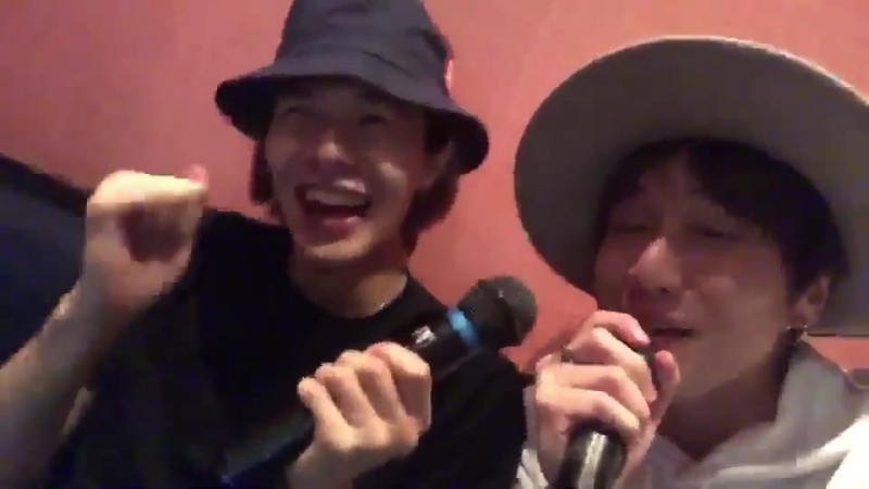 Takuya ide and kei hosogai in karaoke