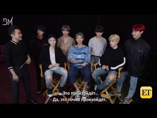 [rus sub] bts on world tour plans, j hopes mix tape possibility of recording an english album @ entertainment tonight