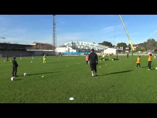 Football entrainement et exercices gardien de but u10 et u11 au pafc avec medhi armando