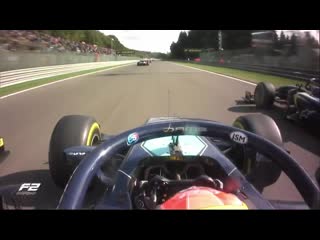 Lando norris, luca ghiotto, and alexander albon made the most of the kemmel straight during saturday's feature race in belgium