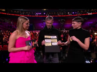 Första vinnarintervjun med hanna ferm och victor crone (melodifestivalen )