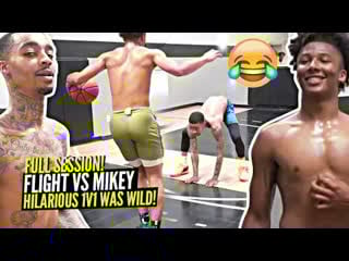 Mikey williams vs flightreacts full 1v1 session!! talkin trash & straight comedy 😂😂 (ballislife; 29 05 2020)