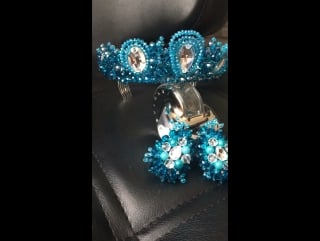 Корона и сережки " water nymph"