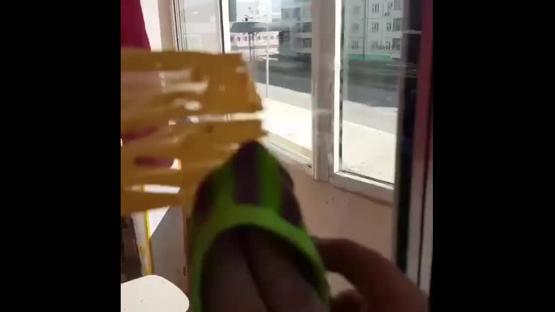 Салфетка скрабер в действии