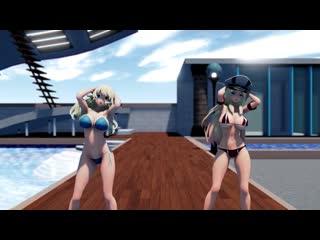 【mmd艦これ】 shake it off 【愛宕 ⁄ ビスマルク ビキニ】