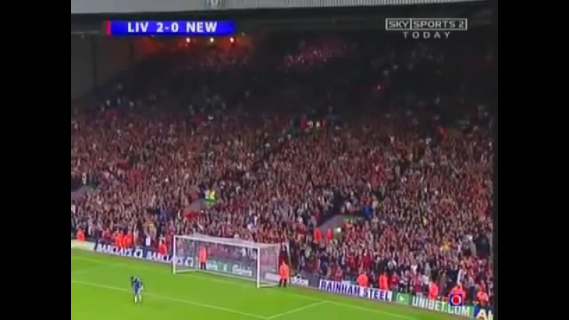 Xabi alonso great goal from own half liverpool v newcastle