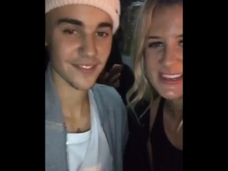 Jena casa happened to be at the same bar in west hollywood last night as justin bieber !!! i got a shout out for my little sis