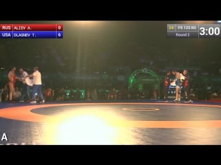 Round 2 fs 125 kg tervel dlagnev (usa) df arslanbek aliev (rus) by tf, 10 0