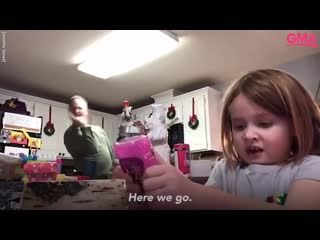 Dad hysterically dances as daughter does arts and crafts for virtual school