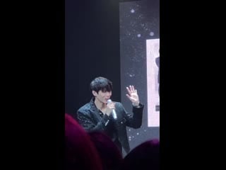 [fancam] 191201 leo talking about his first meeting with n,ravi,ken & hongbin @ 1st fanmeeting [all of me]