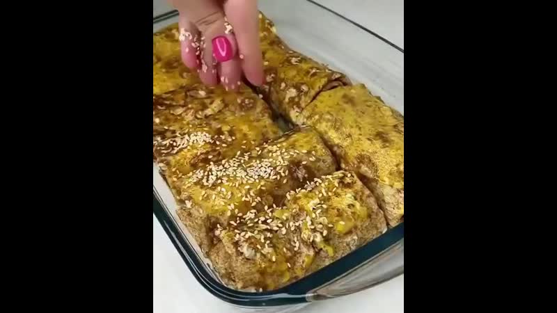 Сочные рулетики в лаваше с хрустящей корочкой