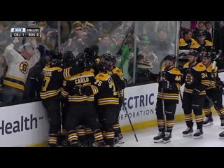 Brad marchand celebrates ot win with conor mcgregor celebration