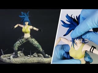 Sculpting leona heidern the king of fighters clay art