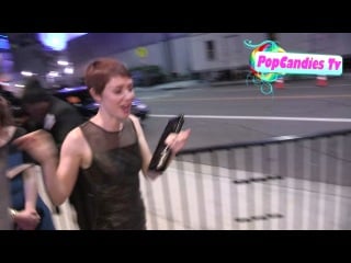 Valorie curry greets fans while departing twilight breaking dawn 2 after party in la