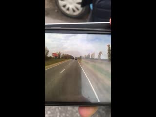 Видео с регистратора аварии
