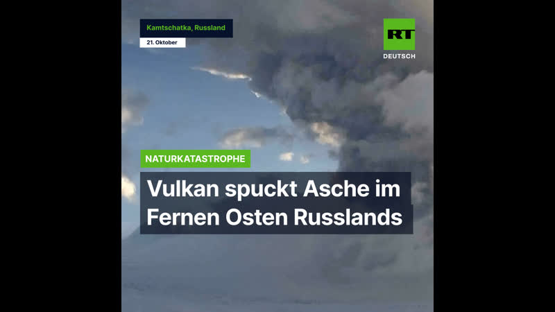 Vulkan spuckt asche im fernen osten russlands