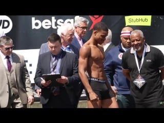 Kell brook v errol spence jr official weigh in full complete video brook v spence jr