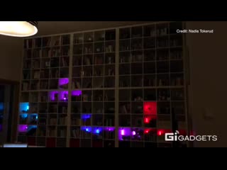 Playing tetris on your bookcase? øyvind berntsen programmed his bookcase to play tetris