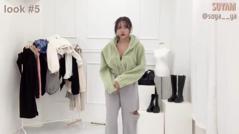 [쏘얌soyam] [쏘야♥️룩북 #1 look book] ✔️가을,겨울 추운날 꾸안꾸룩 추천 | 기본 레더탬 활용🖤 |트레이닝 | 힙한