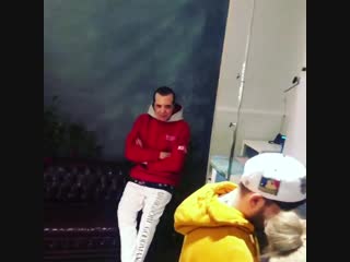 Photo shoot with bergdorf goodman kith line and my son, dante palminteri’s music playing in the background!