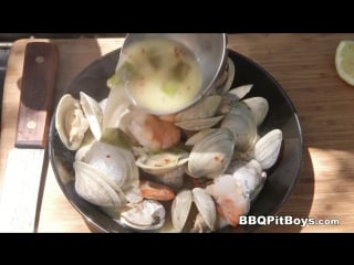Drunken clams and shrimp recipe by the bbq pit boys
