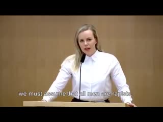 Swedish feminist mp 'we must assume all men are rapists'