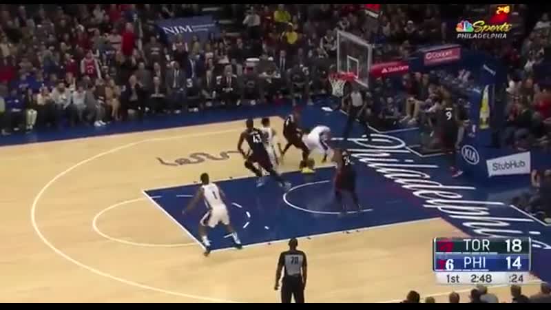 Al horford left alone to defend four raptors and puts em on the do not call registry