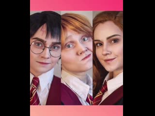 Fantastic makeup cosplay on golden trio by anya vonti