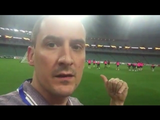 Arsenal training at the olympic stadium com/newsarsenal