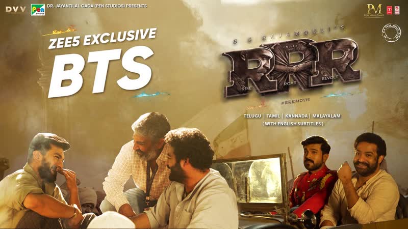 Rrr zee5 exclusive bts ss rajamouli ram charan ntr
