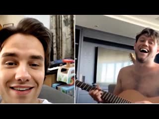 Niall horan live on instagram with liam payne april 20, 2020