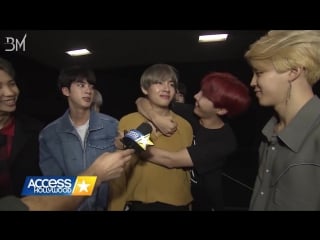 [rus sub] bts discusses their intensely loyal fans & celeb crushes! @ access hollywood