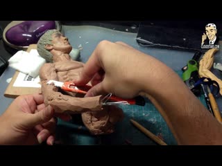 How to sculpt hyperrealistic bruce lee part 20 roughing arms