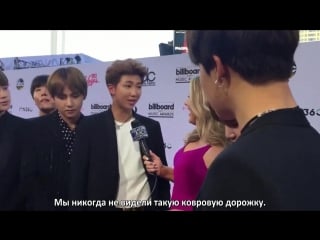 [rus sub] bts interview with sweety high and more las vegas at magenta carpet