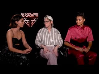 Blackfilm com interviews cast of charlies angels (naomi scott, kristen stewart, and ella balinska)