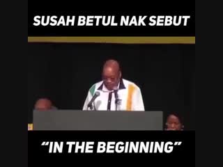 Susah betul nak sebut " in the beginning "