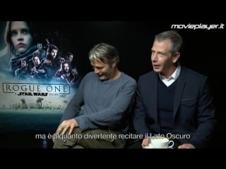 Mads mikkelsen and ben mendelsohn about galen krennic "it's a big bromance "'