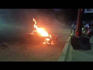 Miata burnout explosion