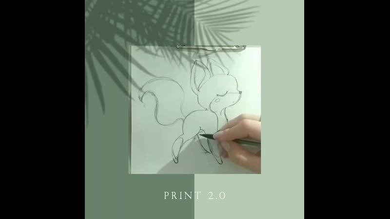 Отрисоа авторского принта print 2 0 by litovchenko yulia