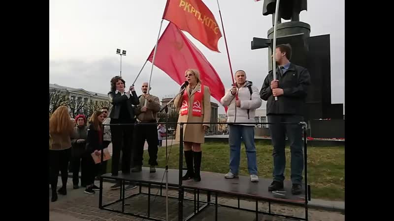 Выступление ходуновой на митинге на площади ленина в санкт петербурге 22 04 2019