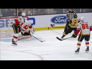 Brad marchand scores shorthanded breakaway then stares down and taunts backlund