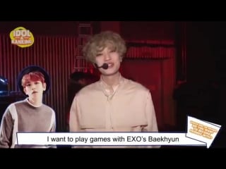 [video] 170127 teentop's niel mentioning baekhyun @ idol ranking