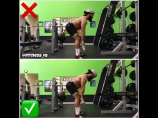 Тяга штанги в наклоне