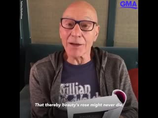 Patrick stewart reads soothing shakespeare while social distancing